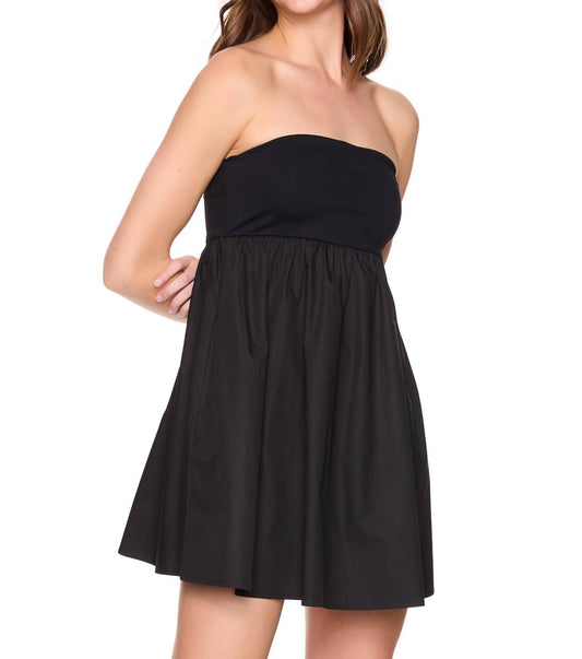 Susana Monaco - Poplin Knit Mix Tube Mini Dress