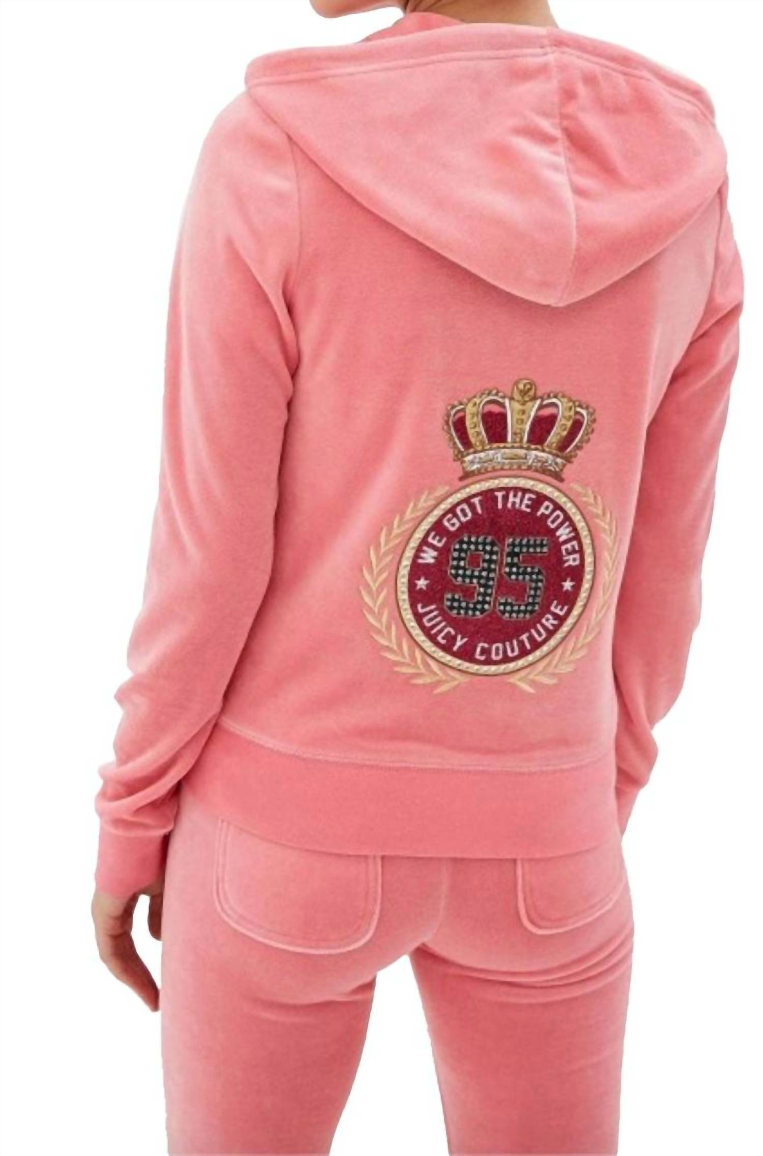Traditional Logo Track Velour Robertson Hoodie