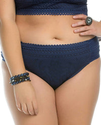 Becca - Women's Side Shirred Hipster Bikini Bottom - Plus