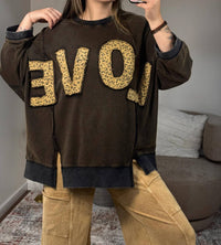 Easel - Wild Love Terry Knit Pullover