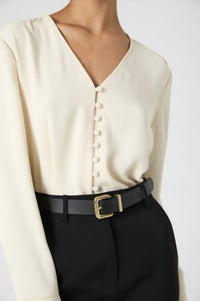 French Connection - Carmen Crepe Long Sleeve Top