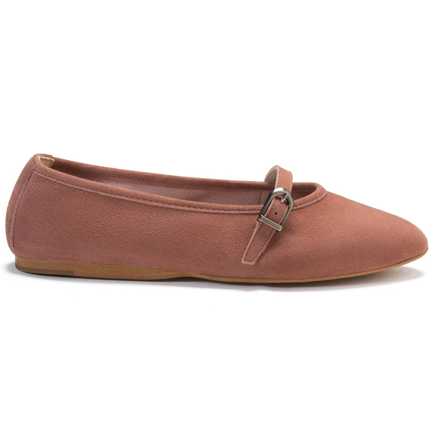 Blublonc - Women's Natalie Mary Jane Strap Detail Flats
