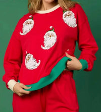Fantastic Fawn - Sequin Santa Christmas Sweatshirt
