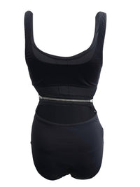 MICHAEL KORS Zip Trim Cutout One Piece Swimsuit in black - women's swimwear - view 4