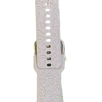 Strawberry Avocados - Women's Leopard Engraved Silicone Apple Waterproof Adjustable Watch Band