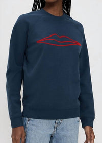 Clare V. - Flocked Surrealisme Lips Sweatshirt