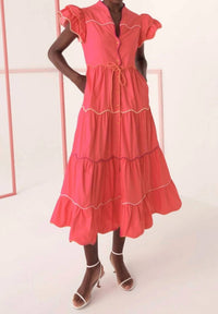 Celia B - Baba Cay Cap Sleeve Midi Dress
