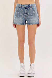 Cello - Cheetah Rhinestone Short