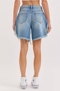 Cello - Mid Waisted Cut Off Shorts