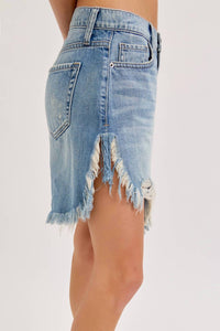 Cello - Mid Waisted Cut Off Shorts