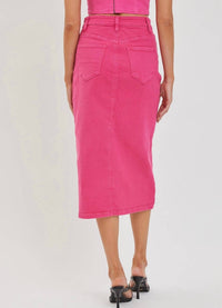 Cello - Paylon Denim Midi Skirt