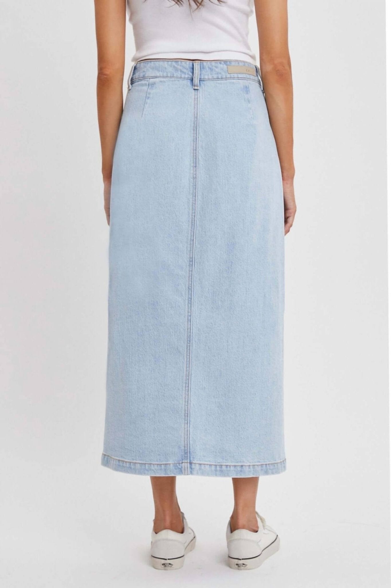 Cello - Sammy Denim Midi Skirt - blue - clothing - long - skirts