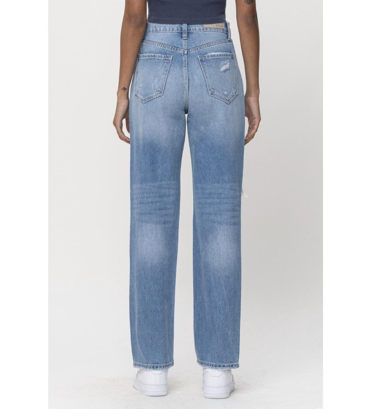 Cello - Super High Rise Distressed Jean