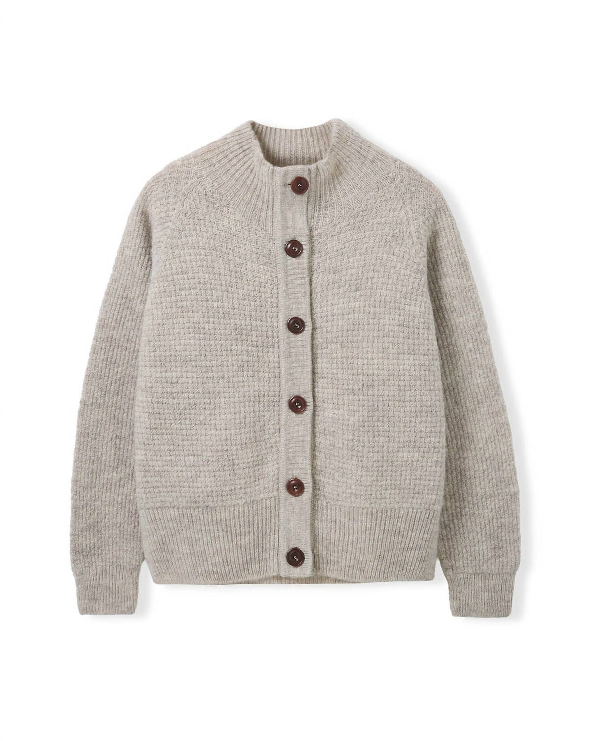 Celtic & Co. - British Wool Moss Stitch Cardigan