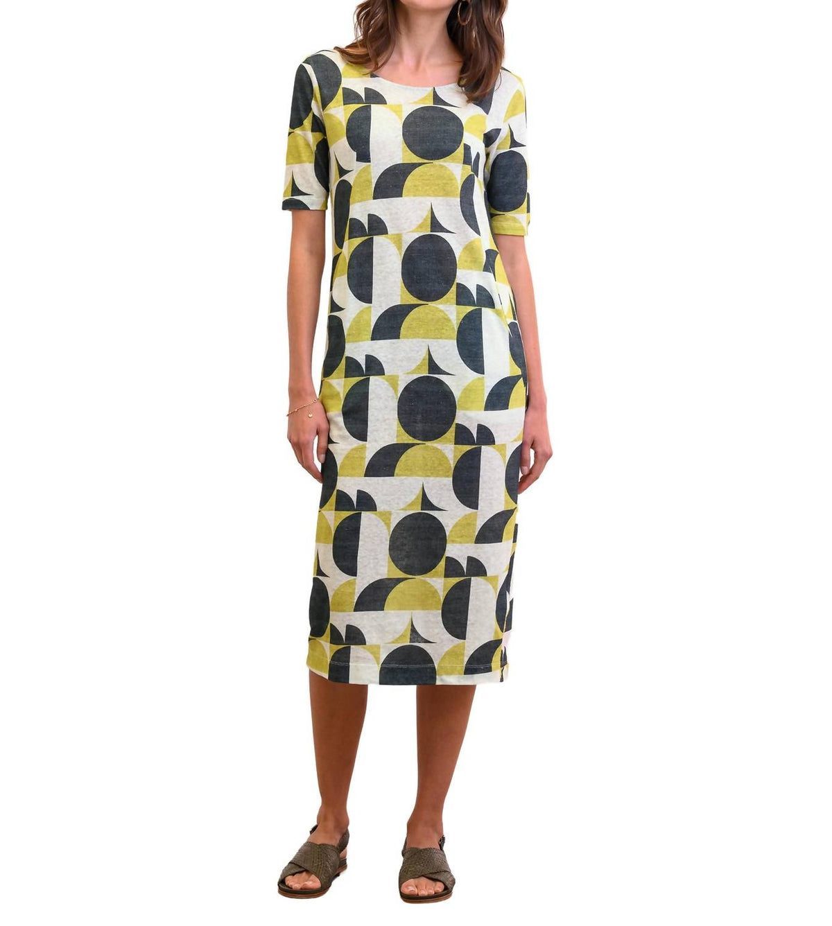 Celtic & Co. - Linen Blend Button Back Midi Dress