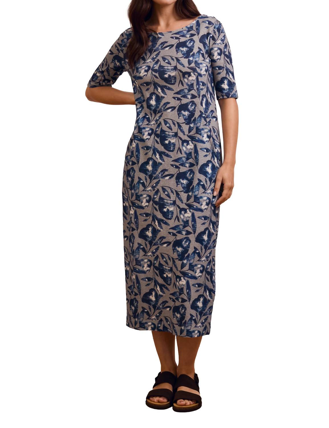 Celtic & Co. - Linen Cotton Blend Button Back Dress