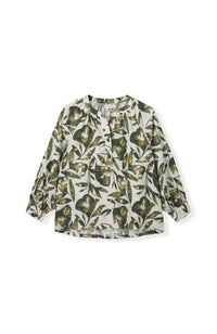 Celtic & Co. - Relaxed Cotton Printed V-Neck Blouse