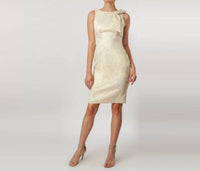 Cenia - Scalloped Fly - away Topper + Sheath Dress - clothing - dresses - gold