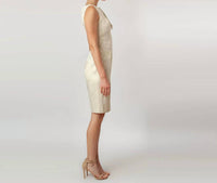 Cenia - Scalloped Fly - away Topper + Sheath Dress - clothing - dresses - gold