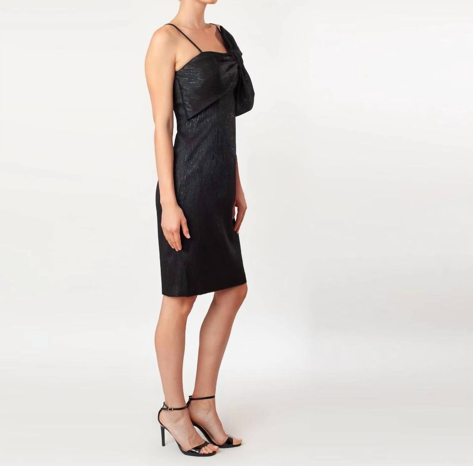 Cenia - The Corday Bow Sheath Dress - black - clothing - dresses