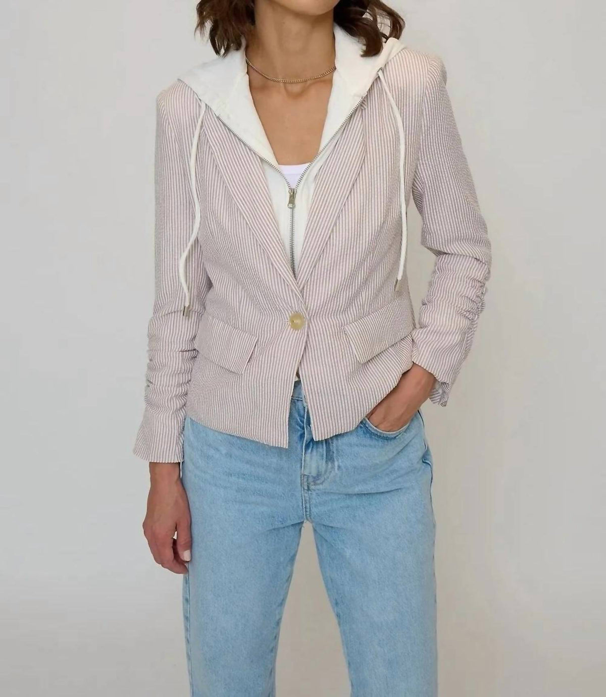 Central Park West - Alina Khaki Blazer with Insert