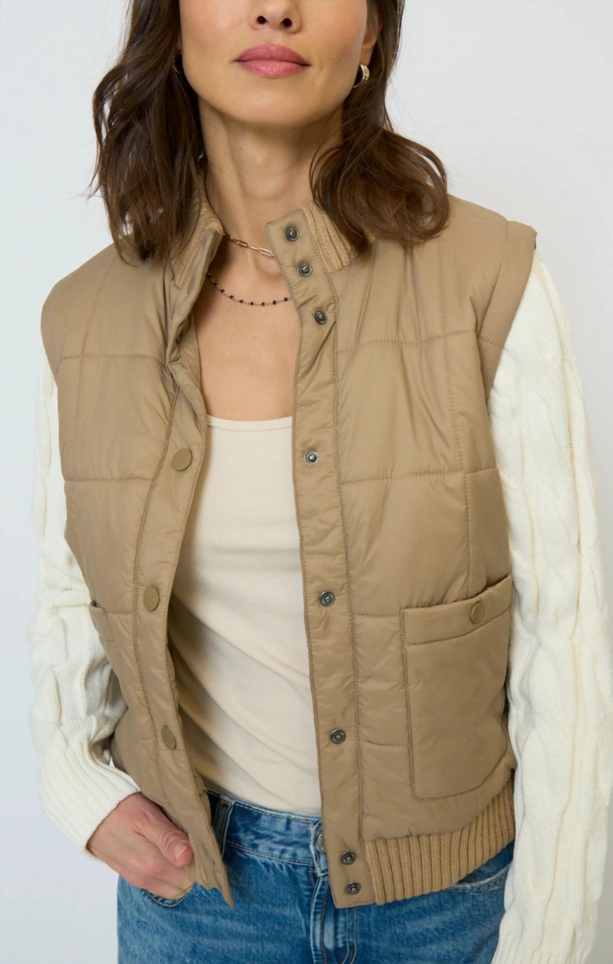 Central Park West - Brady Quilted Mixed Media Jacket