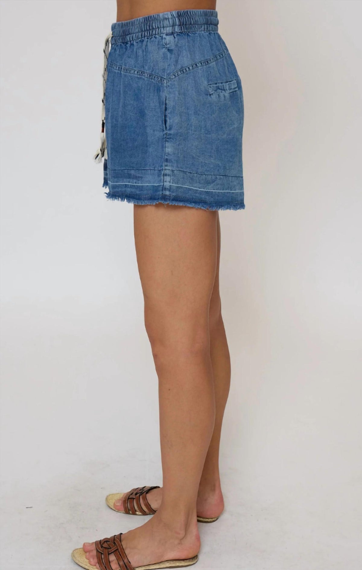Central Park West - Celine Mid Rise Drawstring Shorts