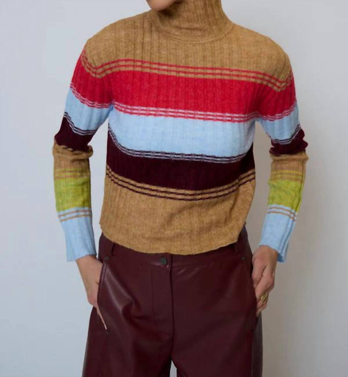Central Park West - Marley Ribbed Gradient Stripe Tee