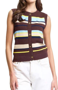Central Park West - Marlon Stripe Shell Top