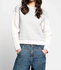 Central Park West - Phoebe Cable Sleeve Sweatshirt