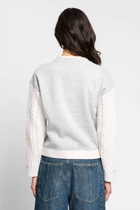 Central Park West - Phoebe Cable Sleeve Sweatshirt