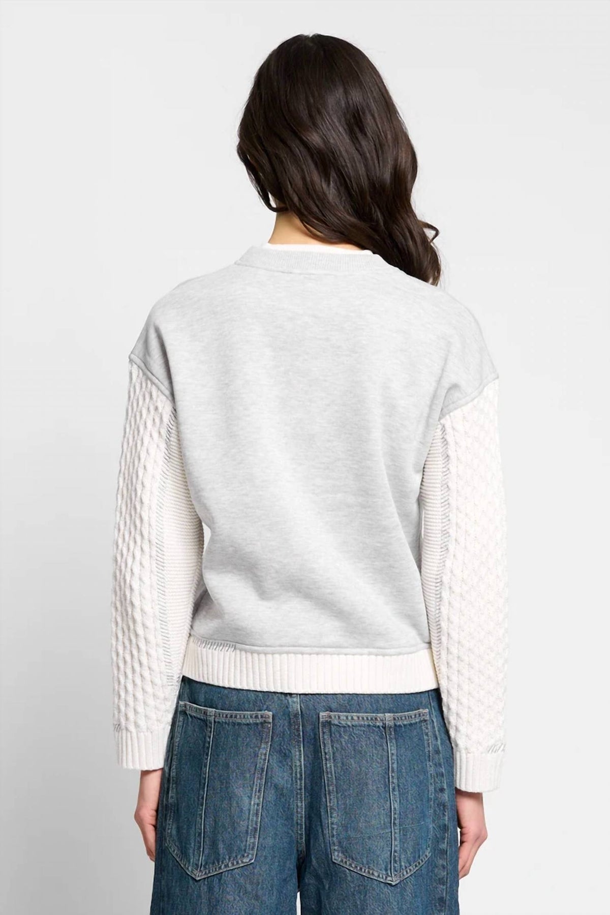 Central Park West - Phoebe Cable Sleeve Sweatshirt