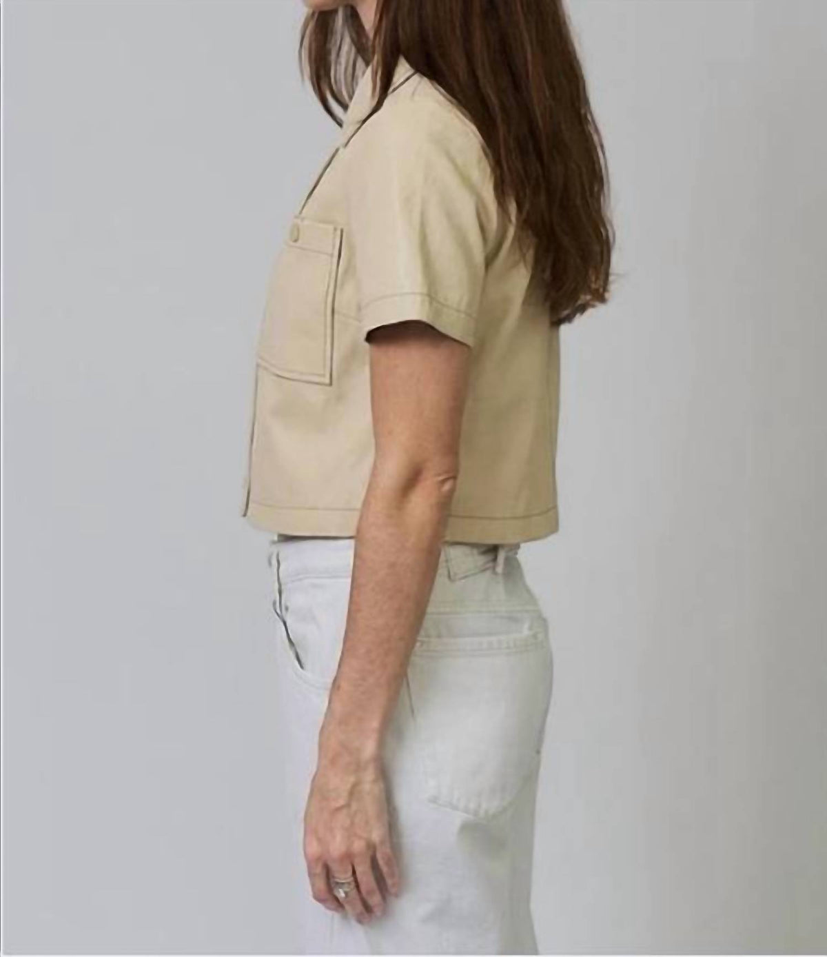 Central Park West - Quinn Short Sleeve Vegan Cropped Jacket