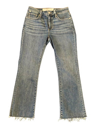 Ceros - Women’s Mid Rise Crop Flare Jean - blue - clothing - flare
