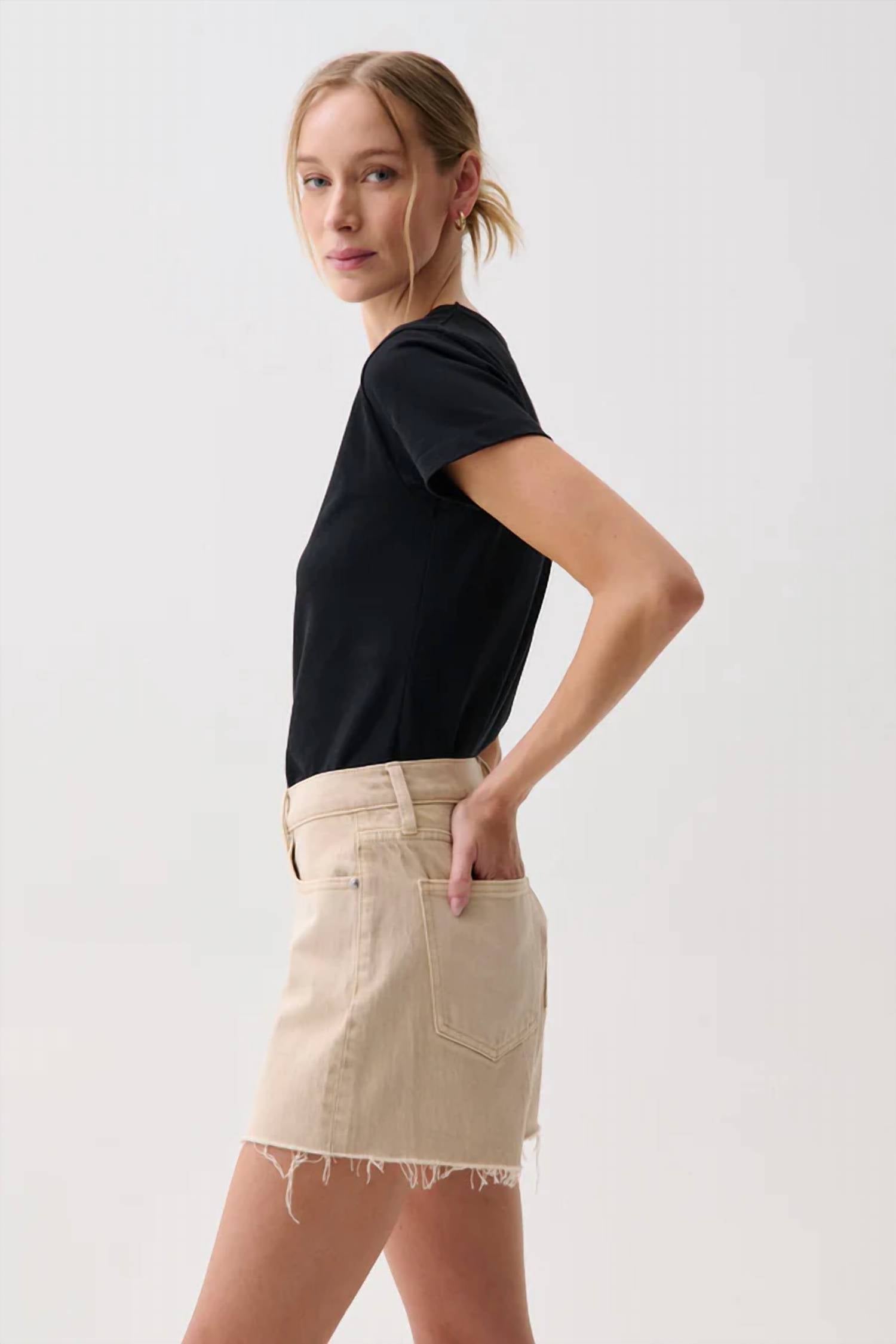 Pistola - Kennedy Mid Rise Raw Hem Shorts