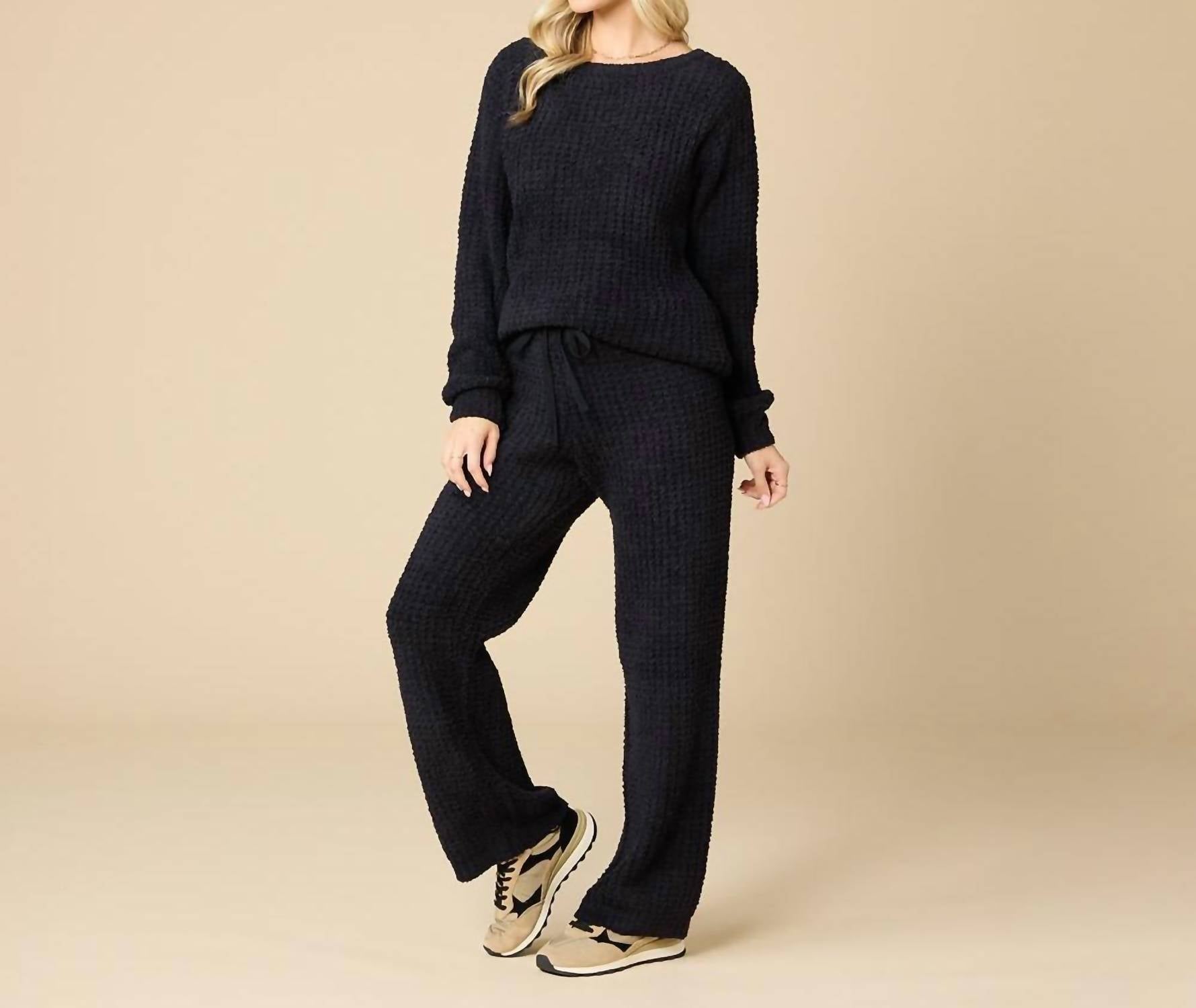 Softies - Marshmallow Waffle Boatneck Lounge Set
