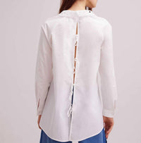 Anne Fontaine - Basque Classic Long Sleeve Lace Collar Shirt