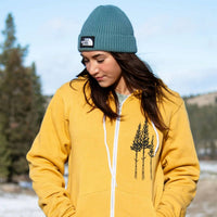 The Montana Scene - Unisex Rustic Three Tree Zip Hoodie