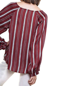 Umgee - Striped Gathered Blouse