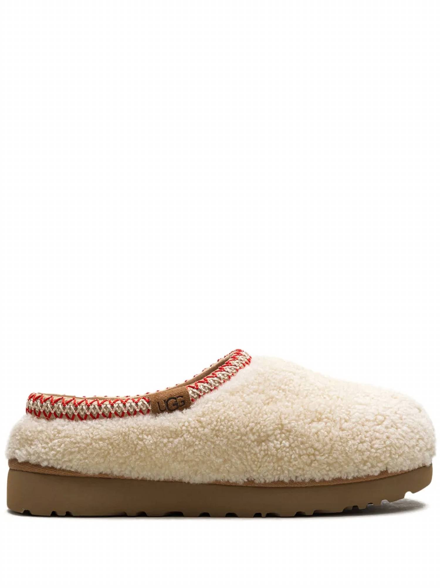 UGG Women's Tasman Maxi Curly Slipper in natural - women's shoe - detail view