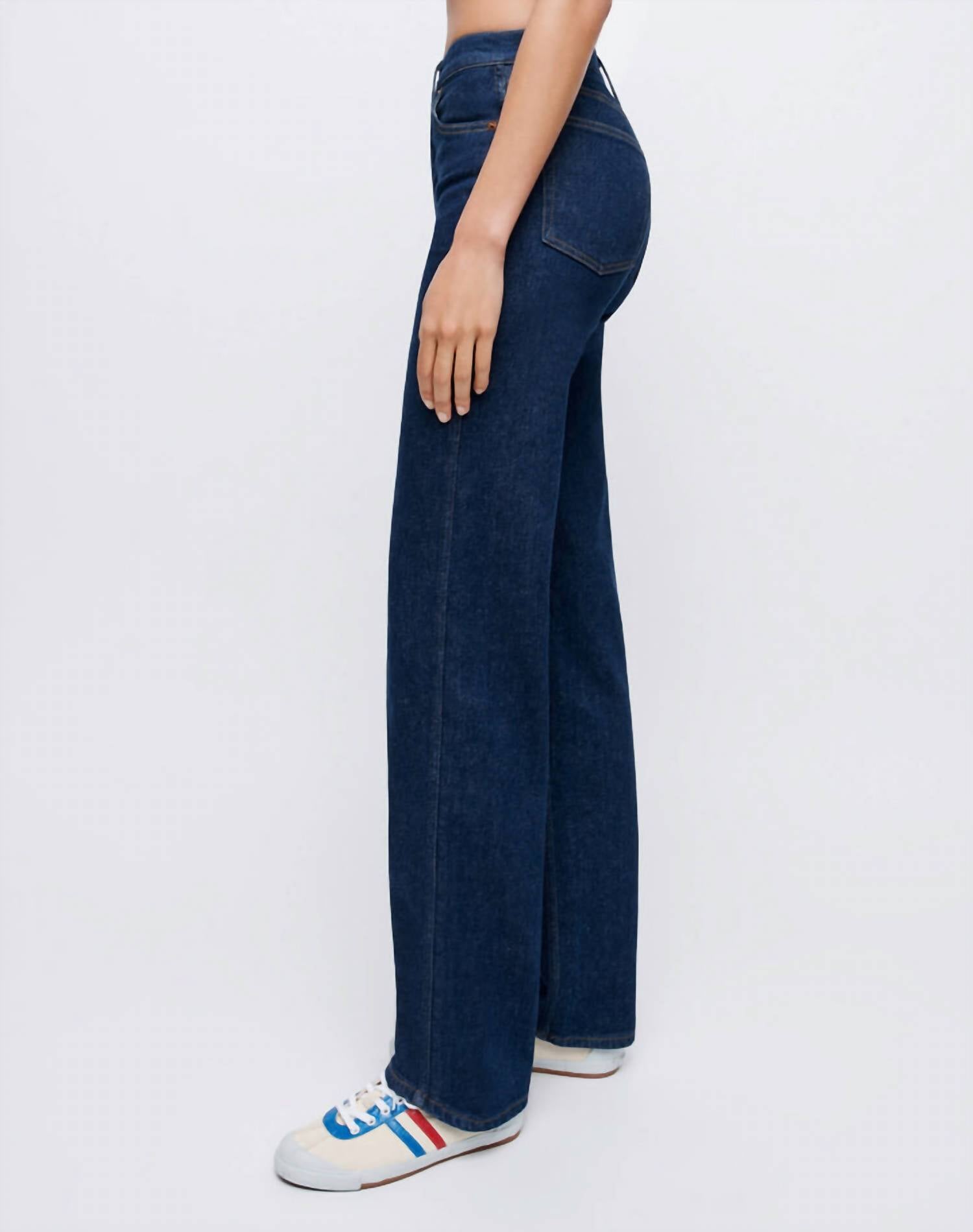 RE/DONE 90's High Rise Loose Jean in rigid like - women's jeans - detail view