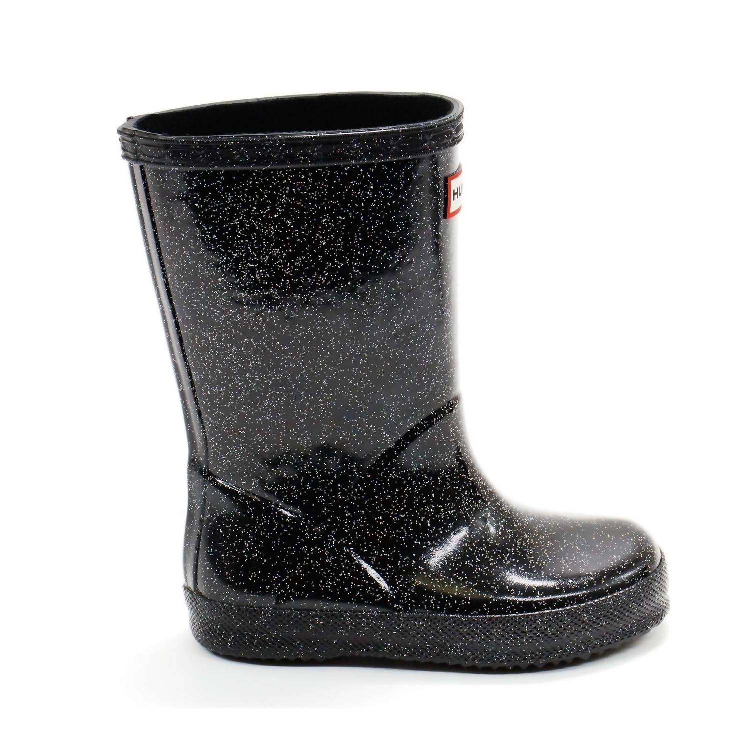 HUNTER Boys First Starcloud Rain Boots in black multi - kids' shoe - alternate view