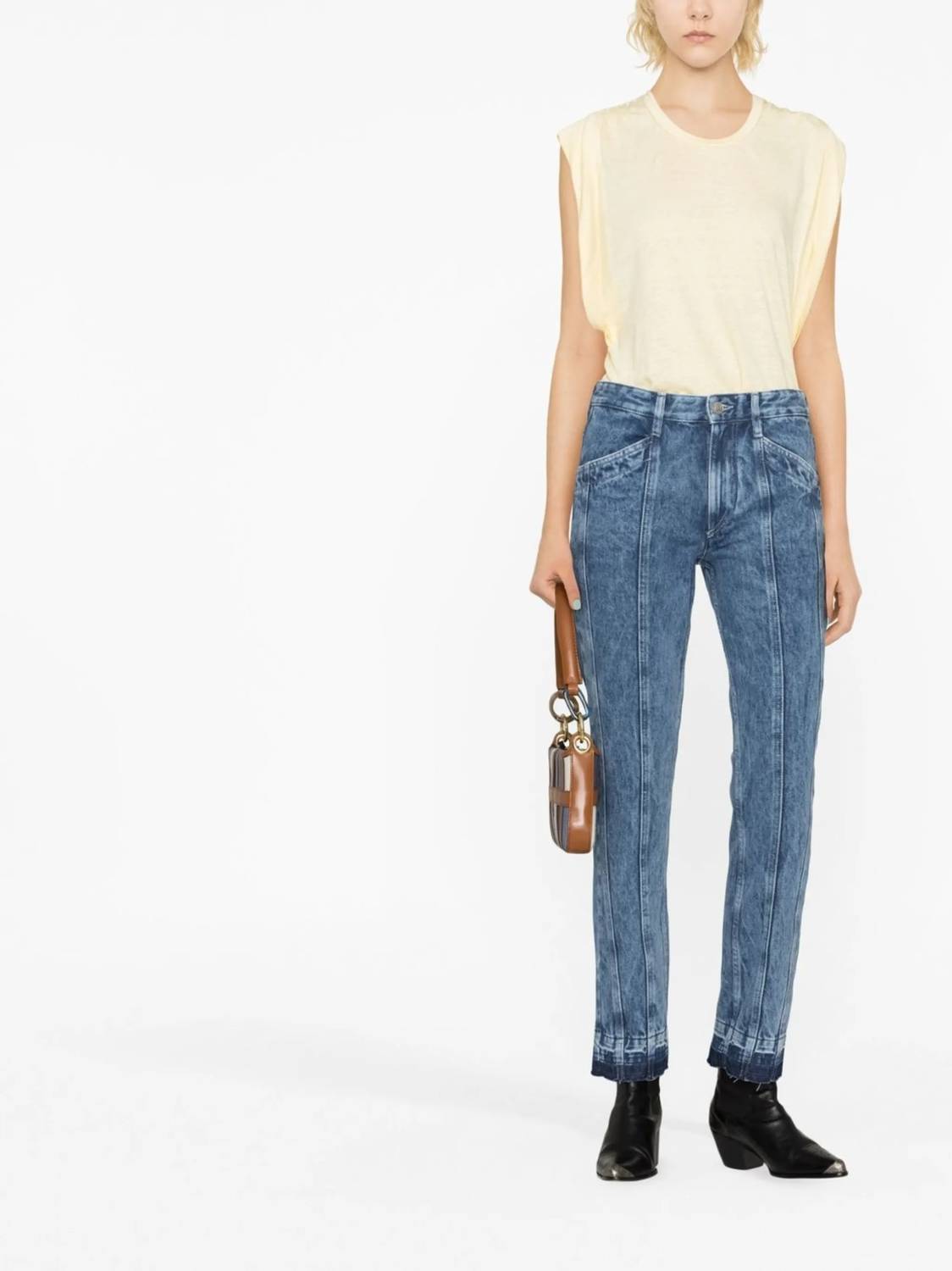 ISABEL MARANT Kotty Crewneck Tee in yellow - women's blouse