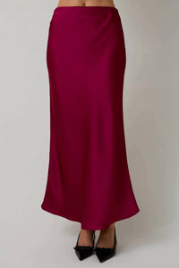 Sunday Edition - Bias Cut Satin Midi Skirt