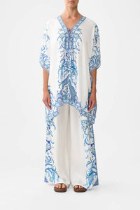 Camilla - Short Lace Up Kaftan Top