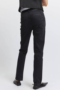 Saint Art Kiana Denim Straight Leg Pant in black wash - women's pants - detail view