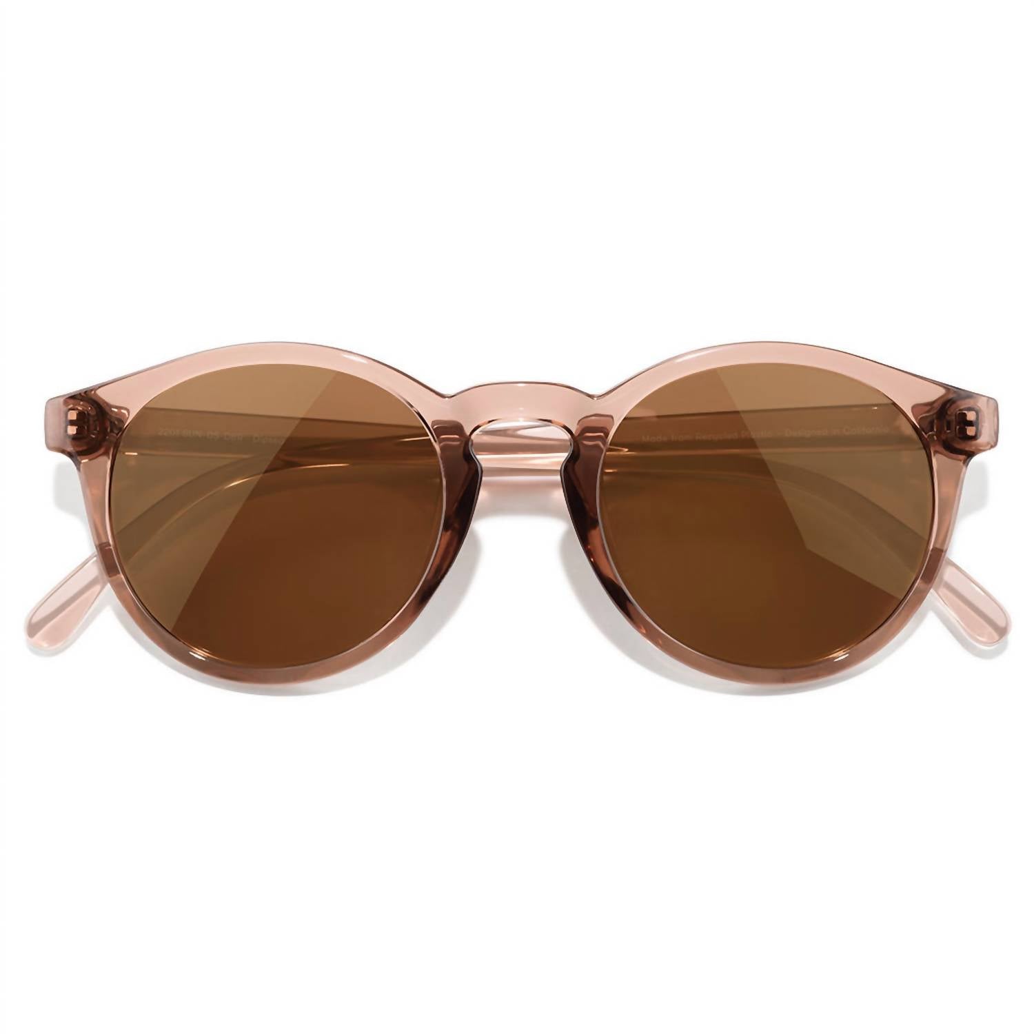 Sunski Women's Dipsea Round Sunglasses in dusk bronze - women's accessory - detail view