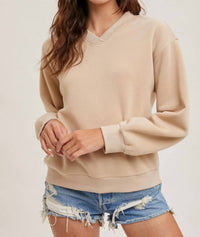 Bluivy - Long Sleeve V-neck Sweatshirt
