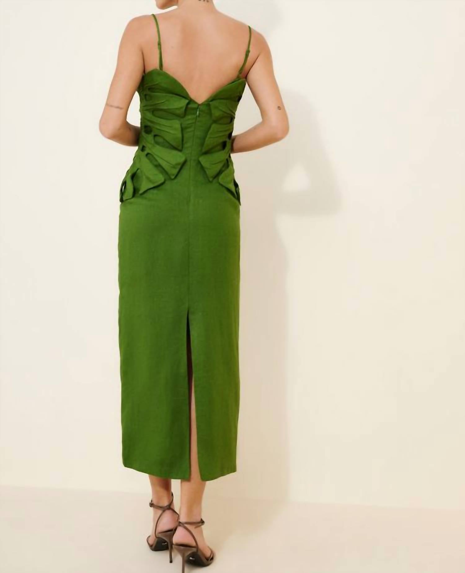 Farm Rio - Monstera Sleeveless Midi Dress
