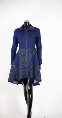 Samuel Dong - Long Sleeve Denim Dress